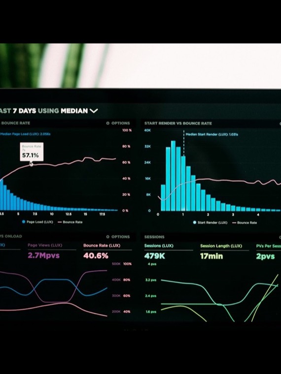 Analytics dashboards showing campaign performance